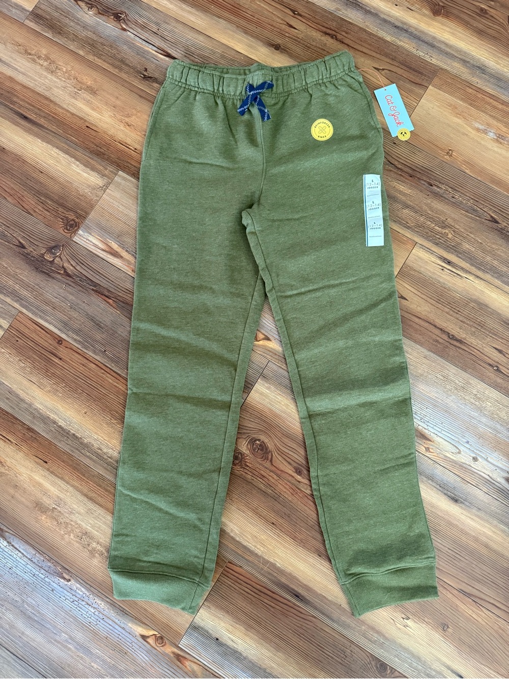 Boys Olive Green jogger sweatpants